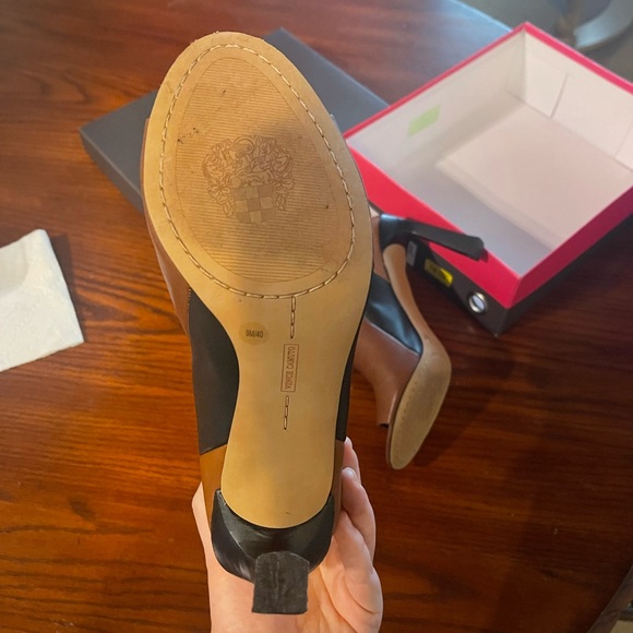 Vince Camuto size 9 Black/brown open toed heels - Picture 5 of 6